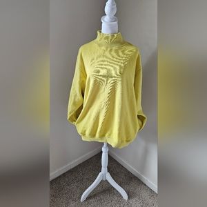 Junior girl's yellow turtle neck sweater. Extra long.Just tried it on one time.